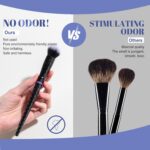 BS-MALL Travel Makeup Brushes – Professional and Durable 16-piece Set Detachable Rotating Handles, Eco-Friendly Design, Comes with Storage Barrel(Black case) - Image 7