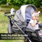 QNHMPW Baby Rocker, Portable Baby Bouncer Gently Rocks Any Stroller or Pram, Baby Vibrating Soother Adjustable Speed and USB Rechargeable, Baby Sleep Aid Newborn Essentials Must Haves Gifts - Image 3
