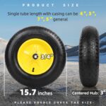 AR-PRO (2-PACK) 4.80/4.00-8" Tire and Wheel, 16" Pneumatic Tire Wheels with 3/4" Bearings and 3" Centered Hub for Wheelbarrow, Hand Truck, Garden Carts, Yard Wagon Dump Cart (Extra 5/8" Bearings) - Image 3