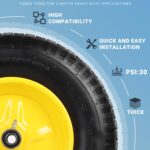 AR-PRO (2-PACK) 4.80/4.00-8" Tire and Wheel, 16" Pneumatic Tire Wheels with 3/4" Bearings and 3" Centered Hub for Wheelbarrow, Hand Truck, Garden Carts, Yard Wagon Dump Cart (Extra 5/8" Bearings) - Image 4