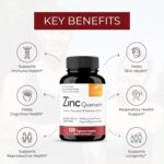 Sandhu's Zinc Quercetin 120 Vegetarian Capsules (Pack of 1) | Zinc Supplements for Antioxidant Immune Support for Men and Women | Gluten, Soy, Dairy Free - Image 4