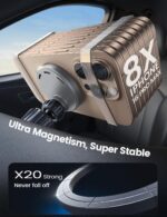 Lamicall 15W Wireless Car Mount Charger - [3-in-1 Upgraded Intelligent Chip] 360° Wireless Car Phone Holder Vent Dashboard Magnetic Car Charger for iPhone 16 Pro Max Silver - Image 5