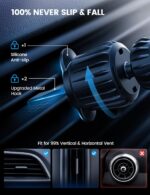 Lamicall 15W Wireless Car Mount Charger - [3-in-1 Upgraded Intelligent Chip] 360° Wireless Car Phone Holder Vent Dashboard Magnetic Car Charger for iPhone 16 Pro Max Silver - Image 8
