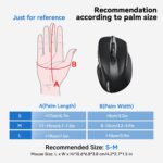 TECKNET Wireless Mouse Rechargeable, 2.4G USB-A Silent Mouse, Quiet Click, 6 Adjustable 4800 DPI, Cordless Computer Mice, Ergonomic Mice for Laptop, 6 Buttons for Chromebook, Ergo Grip - Black - Image 4