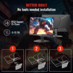 SANSUI 24 Inch Gaming Monitor 180Hz 1Ms FreeSync HDR 110% sRGB FHD 1080P Computer Monitor HDMI DP Ports Eye Care Frameless VESA Mount Cable Management(ES-G24F4L HDMI Cable Included) - Image 9