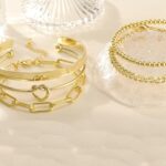 14K Real Gold Plated Bracelets for Women Stack,Bangle Cuff Bracelet Set Non Tarnish Jewelry for Women Trendy - Image 5