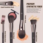 BS-MALL Makeup Brush Set Professional Makeup Brushes with PU Leather Bag Makeup Brush Case Perfect for Makeup Enthusiasts & Professionals - Image 3