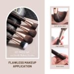 BS-MALL Makeup Brush Set Professional Makeup Brushes with PU Leather Bag Makeup Brush Case Perfect for Makeup Enthusiasts & Professionals - Image 5