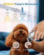 oneisall Dog Clippers for Grooming for Thick Heavy Coats/Low Noise Rechargeable Cordless Pet Shaver with Stainless Steel Blade/Waterproof Dog Shaver for Dogs Pets and Animals (Sliver) - Image 6
