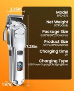 oneisall Dog Clippers for Grooming for Thick Heavy Coats/Low Noise Rechargeable Cordless Pet Shaver with Stainless Steel Blade/Waterproof Dog Shaver for Dogs Pets and Animals (Sliver) - Image 9