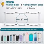 LARGER Compartment - Stackable Water Bottle Organizer Holder - for Stanley & Others' Large Tumbler - Clear Wine Rack, Cup Bottle Holder for Cabinet Home Countertop Fridge Pantry Shelf, 3 Tier Hold 9 - Image 5