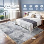 8x10 Area Rugs for Living Room Rug Washable: Abstract Large Rug for Dining Room Bedroom Carpet Non Slip 8 by 10 Indoor Modern Nursery Home Office Blue Grey - Image 3