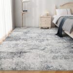 8x10 Area Rugs for Living Room Rug Washable: Abstract Large Rug for Dining Room Bedroom Carpet Non Slip 8 by 10 Indoor Modern Nursery Home Office Blue Grey - Image 10