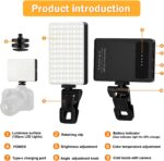 120 LED Selfie Light for iPhone, Portable Phone Light with Clip & Camera Tripod Adapter - 8000mAh Rechargeable, 3 Lighting Modes, CRI 97+ for Video Recording, TikTok, Tripod Mount Rings - Image 5