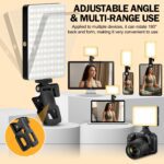 120 LED Selfie Light for iPhone, Portable Phone Light with Clip & Camera Tripod Adapter - 8000mAh Rechargeable, 3 Lighting Modes, CRI 97+ for Video Recording, TikTok, Tripod Mount Rings - Image 8