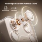 Aurzen BOOM mini Google TV 4K Supported Smart Projector with WiFi and Bluetooth, Outdoor & Home Movie Projector with 20W Speakers DoIby Audio, Real-Time Focus & Keystone, 500 ANSI Lumens, Off-white - Image 7