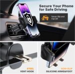 Miracase Phone Holders for Your Car with Metal Hook Clip, Air Vent Cell Phone Stand Car Mount, Universal Automobile Cradle Fit for iPhone Android and All Smartphones, Dark Black - Image 5