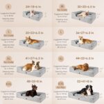 EHEYCIGA Orthopedic Dog Beds for Extra Large Dogs 44x32Inch, Waterproof Memory Foam XL Pet Bed with Sides, Non-Slip and Egg-Crate Foam Big Dog Couch Bed with Washable Removable Cover, Grey - Image 3