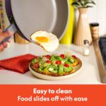 bella 9 Piece Ceramic Nonstick Cookware Set, Fits-anywhere™ Kitchenware w EverGood™ Coating, Dishwasher & Oven Safe, All Stovetops Compatible, Stackable Design, Cool Touch Handles, Surf - Image 6