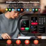 Smart Watch with Alexa Built-in‌, 1.83" HD Fitness Tracker with Bluetooth Calls/Messages, IP68 Waterproof, 120+Sports Modes, 24/7 Heart Rate/Sleep Fitness Watch Compatible with iOS/Android (Black) - Image 3