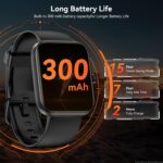 Smart Watch with Alexa Built-in‌, 1.83" HD Fitness Tracker with Bluetooth Calls/Messages, IP68 Waterproof, 120+Sports Modes, 24/7 Heart Rate/Sleep Fitness Watch Compatible with iOS/Android (Black) - Image 8