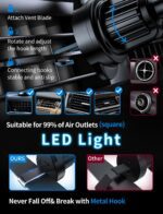 MagSafe Car Mount Charger, 3 in 1 [LED RGB HandsFree] Wireless Car Charger, Magnetic Phone Holders for Your Car- Fast Charging Car MagSafe Charger for iPhone 16/15/14/13/12 Series, Gift for Men Women - Image 7