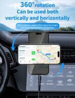 MagSafe Car Mount Charger, 3 in 1 [LED RGB HandsFree] Wireless Car Charger, Magnetic Phone Holders for Your Car- Fast Charging Car MagSafe Charger for iPhone 16/15/14/13/12 Series, Gift for Men Women - Image 8