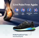 FitVille Extra Wide Walking Shoes for Men Wide Width Sneakers for Flat Feet Arch Fit Heel Pain Relief - Rebound Core - Image 5