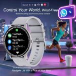 Smart Watch for Women Men, 1.46" 360x360 HD Touchscreen with 7Day Battery, 128 Sports Modes Fitness Tracker, Heart Rate/Sleep Monitor, IP68 Waterproof Smartwatch,Magnetic Charging (Pearl Silver) - Image 7