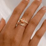 WFYOU Gold Rings for Women that Don't Tarnish Cubic Zirconia Ring Stackable Rings for Women Dainty 14K Gold Plated Rings Set Wedding Bands for Women Gold Jewelry Ring Size 6 7 8 9 10 - Image 3