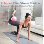 Small Exercise Ball, 9 Inch Mini Pilates Ball, Anti Burst and Slip Resistant Mini Yoga Ball for Stability, Fitness, Physical Therapy, Stretching & Core Strength Workout at Home Gym & Office - Image 5