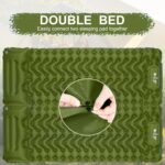 Sleeping Pad, Ultralight Inflatable Sleeping Pad for Camping, Built-in Pump, Ultimate for Camping, Hiking, Airpad, Carry Bag, Repair Kit, Compact & Lightweight Air Mattress(Green) - Image 3