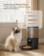 Automatic Cat Feeder Food Dispenser: 4L Timed Small Dog Dry Food Dispenser with 10s Voice - Distributeur Nourriture Chat Hund Programmable - Auto Pet Feeder with 1-6 Meals Per Day - Image 3
