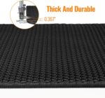 Cat Litter Mat 23"X17" Litter Box Mat, EVA Honeycomb Double Layer Design, Urine & Waterproof, Scatter Control Kitty Litter Mat, Less Waste, Easier To Clean,Washable, Black - Image 6