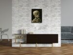 Wieco Art Skull of a Skeleton with Burning Cigarette, 1886 by Vincent Van Gogh Canvas Wall Art for Home Decor and Wall Decor Post-impressionism Canvas Prints Pictures Artwork - Image 4