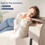 MAXYOYO Folding Sofa Bed, Convertible Sofa Bed with High-Density Support Foam, Portable 4 in 1 Fold Out Chair to Floor Lounger, Versatile Floor Couch for Living Room Bedroom, Beige - Image 4