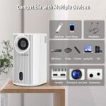 Projector 4K with WiFi and Bluetooth, Portable Projector with Sensorless Auto Focus, Outdoor Movie Projector 120'' Screen Compatible with HDMI/USB/Smartphone/PC/Laptop - Image 9