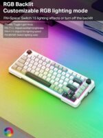 E-YOOSO Z82 Wireless Mechanical Keyboard, 3-Modes 81 Keys Compact, 75% Gasket Hot Swappable RGB Gaming Keyboard with Dedicated Knob Control and Sound Absorbing Pads, PBT Keycaps - Image 5
