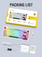 E-YOOSO Z82 Wireless Mechanical Keyboard, 3-Modes 81 Keys Compact, 75% Gasket Hot Swappable RGB Gaming Keyboard with Dedicated Knob Control and Sound Absorbing Pads, PBT Keycaps - Image 10