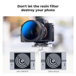 K&F Concept 55mm UV/CPL/ND Lens Filter Kit (3 Pieces)-18 Multi-Layer Coatings, UV Filter + Polarizer Filter + Neutral Density Filter (ND4) + Cleaning Cloth+ Filter Pouch for Camera Lens (K-Series) - Image 8