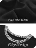 MEROKEETY Women's 2025 Short Sleeve Striped Color Block T Shirts Crewneck Loose Casual Tee Tops - Image 7