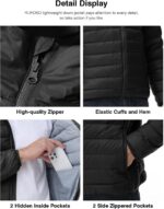 Rdruko Men's Down Puffer Jacket with Hood Packable Lightweight Puffy Hooded Winter Coat Light Thin Insulated Jacket - Image 7