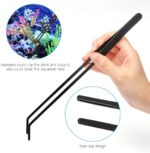 Aquarium Aquascape Tools Kit, 4 in 1 Anti-Rust Aquatic Plant Aquascaping Tool Stainless Steel Black Tweezers Scissors Spatula for Aquarium Tank Clean Fish Tank Aquascape Tools Sets (Black) - Image 6