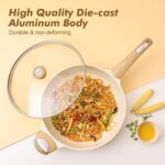 SENSARTE Ceramic Cookware Sets, Pots and Pans Set Non stick, 14-Piece Induction Cookware, Non toxic Healthy Non Stick Kitchen Cooking Set, with Frying Pans Set, PFAS PTFE PFOA PFOS Free - Image 7
