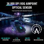ASUS ROG Harpe Gaming Wireless Mouse, Ace Aim Lab Edition, 54g Ultra-Lightweight, 36,000 DPI Sensor, 5 Programmable Buttons, Tri-Mode Connectivity (2.4GHz RF, Bluetooth, Wired), SpeedNova, Black - Image 4