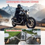 Aluminum Alloy Motorcycle Camera Mount Kit for GoPro Insta360 DJI, 360° Rotating Heavy-Duty Bike Handlebar Anti-Theft Clamp Mount with Extendable Selfie Stick for Motorcycle Bike ATV UTV - Image 7