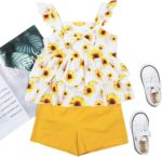 Baby Girls Clothes Sleeveless Ruffle Bowknot Dress Top Toddler Floral Tops and Shorts Pants Sets Summer Outfit - Image 5