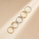Dechooly Gold Stackable Rings for Women, 18K Gold Plated Cubic Zirconia Rings Spinelli Silver Gold Multi Ring Mixed Metals Stackable Ring Set for Women Non Tarnish - Image 8