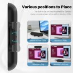 Computer Speakers for Desktop Monitor,Single Speakers for Desktop PC,Laptop Speaker with Loud Sound,Volume Control Easily Clamps to Monitors(USB-C to USB Adapter Included) (Black) - Image 4