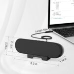 Computer Speakers for Desktop Monitor,Single Speakers for Desktop PC,Laptop Speaker with Loud Sound,Volume Control Easily Clamps to Monitors(USB-C to USB Adapter Included) (Black) - Image 8